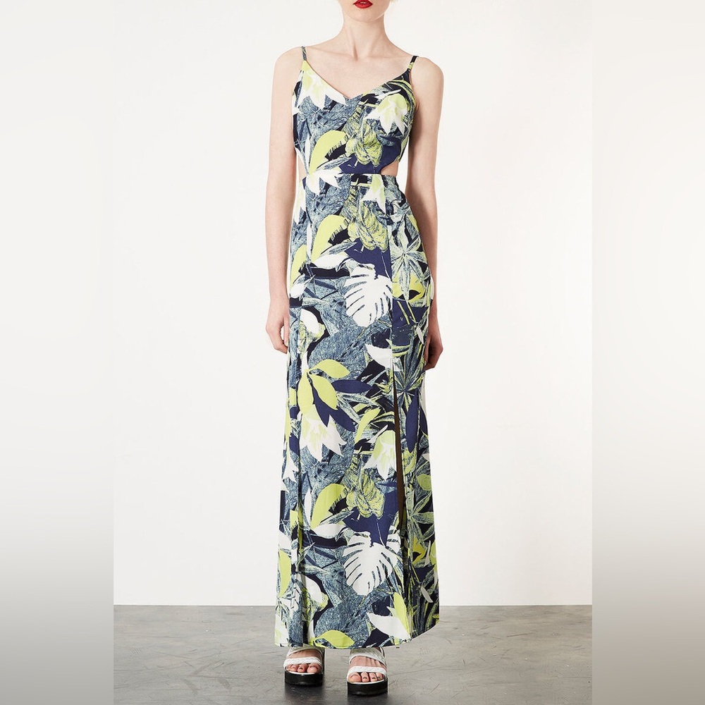 Topshop Leaf Maxi Dress
